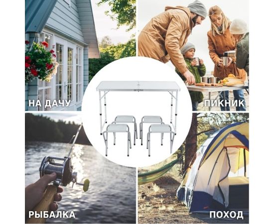 Набор мебели для пикника мраморный белый Green glade M790-1 – изображение 12