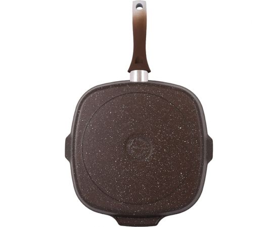 Сковорода-гриль Kukmara квадратная, 280x280 мм, с ручкой, АП, кофейный мрамор сгкмк280а – изображение 2