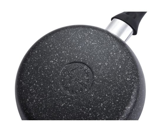 Сковорода Kukmara 180/40мм, с ручкой, АП, темный мрамор смт18401а – изображение 3