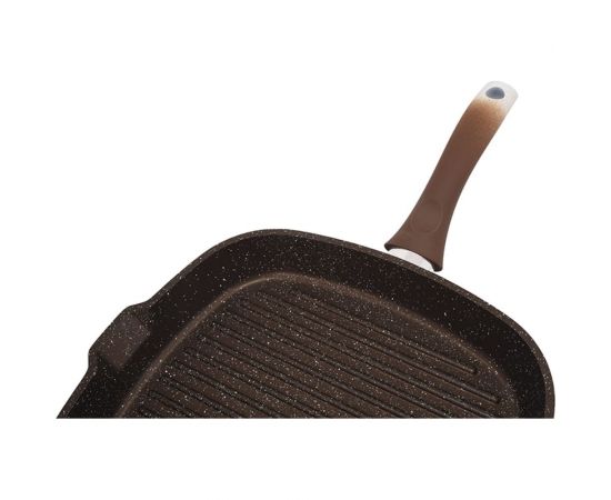 Сковорода-гриль Kukmara квадратная, 280x280 мм, с ручкой, АП, кофейный мрамор сгкмк280а – изображение 3