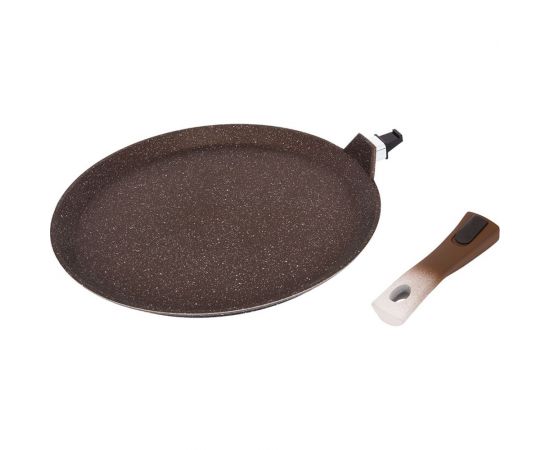 Сковорода-лавашница Kukmara 350 мм, со съемной ручкой, АП, кофейный мрамор слмк352а – изображение 3