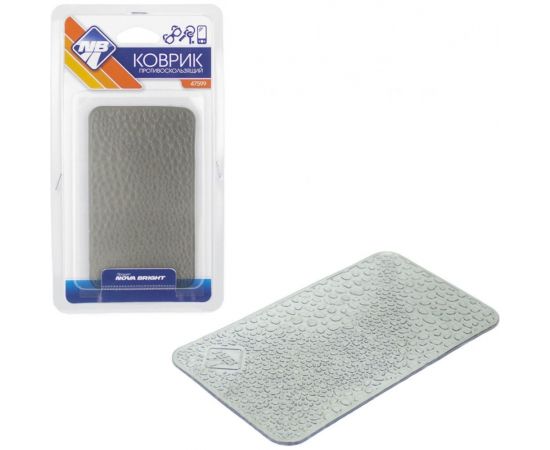 Коврик на панель приборов Nova Bright противоскользящий, дымчатый, 14х8 см 47599 – изображение 3