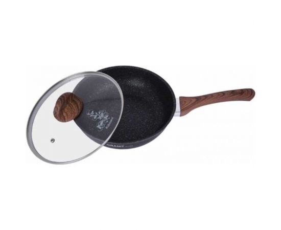 Сковорода Kukmara Granit ultra Blue 260 мм с ручкой, стеклянной крышкой, антипригарное покрытие сгг261а – изображение 3