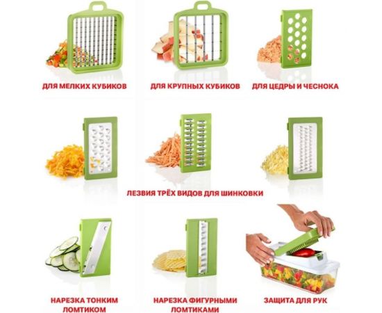 Многофункциональная овощерезка PERFECTO LINEA 8 в 1 Handy 21-293123 – изображение 3