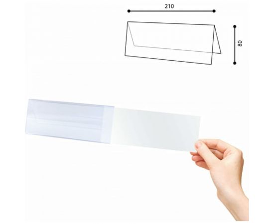 Информационная табличка BRAUBERG 210х80 мм домик, настольная, двусторонняя, в защитной пленке 290426 – изображение 3