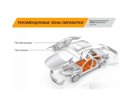 Шумоизоляционный материал JUMBO acoustics шумоизоляция 2.0 10 шт. S02010D1 – изображение 4