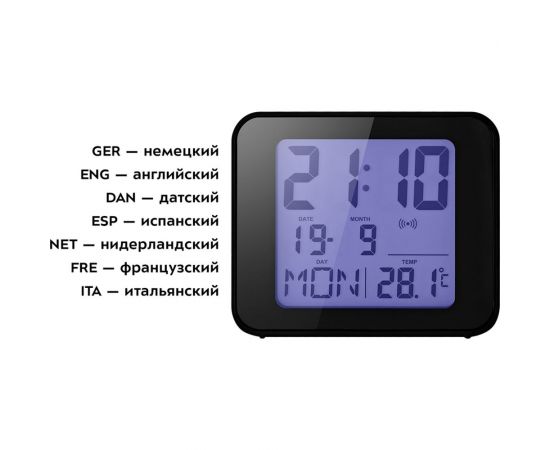 Часы с термометром KITFORT черный КТ-3303-1 – изображение 5