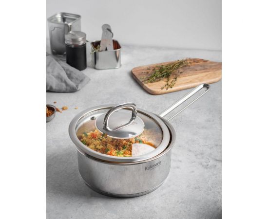 Ковш Kukmara SAFIA 1.5 л, 16 см, со стеклянной крышкой SF-LDL1516G – изображение 6