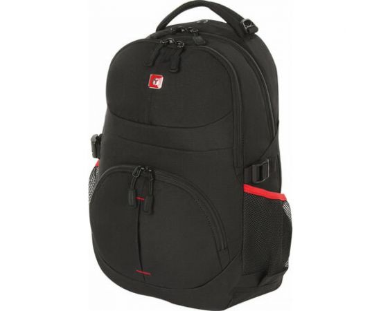 Универсальный рюкзак GERMANIUM S-06 уплотненная спинка, облегченный, черный, 46х32х15 см, 226953 