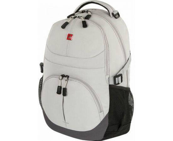 Рюкзак GERMANIUM S-07 уплотненная спинка, облегчённый, светло-серый, 46х32х15 см, 226954 