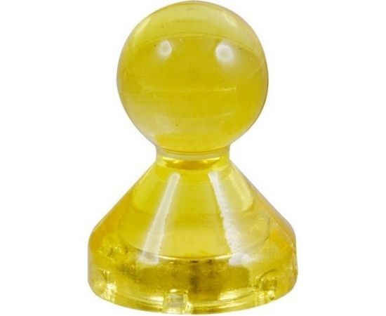 Неодимовый прозрачный магнит для магнитной доски Forceberg Пешка 15x21 мм, желтый, 10 шт. 9-3591502-010 