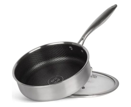 Глубокая сковорода Edenberg с крышкой 24 см нержавеющая сталь тефлон EB-14151 