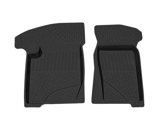 Салонный резиновый коврик REZKON для LADA Niva Travel-Chevrolet Niva передний ряд сидений, черный 1539040100 