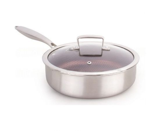 Глубокая сковорода Edenberg с крышкой 26 см нержавеющая сталь тефлон EB-14155 