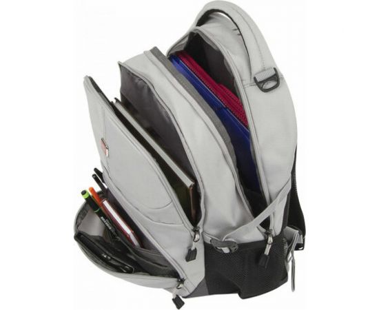 Рюкзак GERMANIUM S-07 уплотненная спинка, облегчённый, светло-серый, 46х32х15 см, 226954 – изображение 15