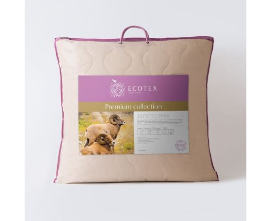Подушка Ecotex Золотое Руно 70x70, овечья шерсть ПЗР77 – изображение 2