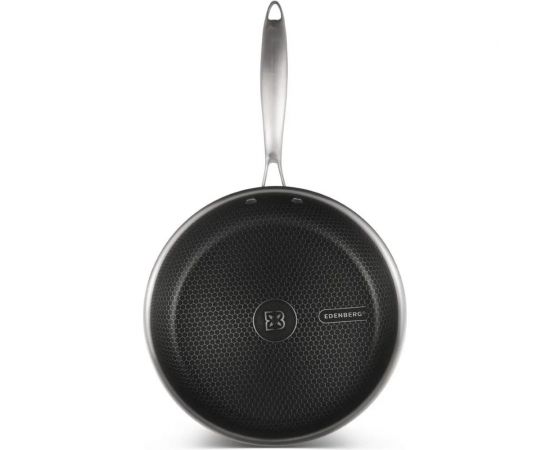 Глубокая сковорода Edenberg с крышкой 24 см нержавеющая сталь тефлон EB-14151 – изображение 2