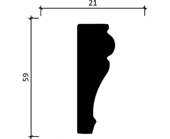 Молдинг стеновой ударопрочный влагостойкий червонное золото Decor-Dizayn 59x21x2400 мм 161-552 – изображение 2