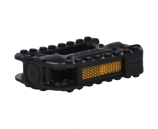 Педали Feimin FP-804, 113х78мм, 1\2, база пластик, стальная ось 12мм, комфорт, 343гр, черные H000010696 – изображение 2