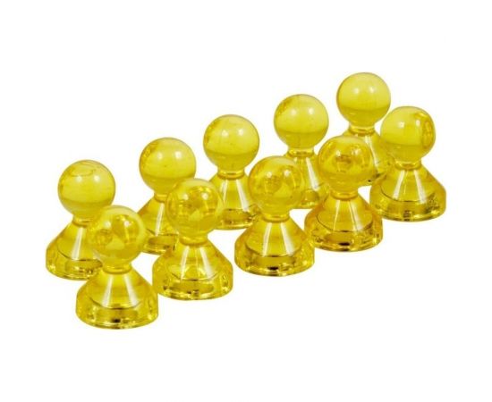 Неодимовый прозрачный магнит для магнитной доски Forceberg Пешка 15x21 мм, желтый, 10 шт. 9-3591502-010 – изображение 2