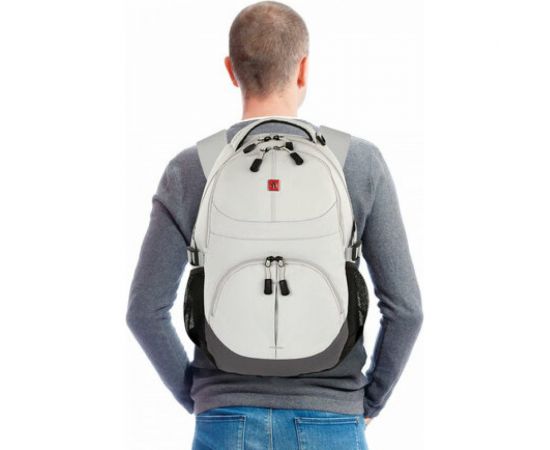 Рюкзак GERMANIUM S-07 уплотненная спинка, облегчённый, светло-серый, 46х32х15 см, 226954 – изображение 24