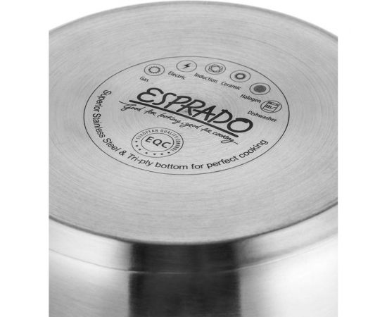 Кастрюля с крышкой Esprado Fuerte, 24x13,5 см, 6 л, нержавеющая сталь FRT24SE101 – изображение 3