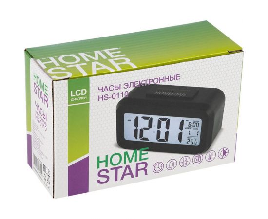 Электронные часы HomeStar HS-0110 черные 104305 – изображение 3