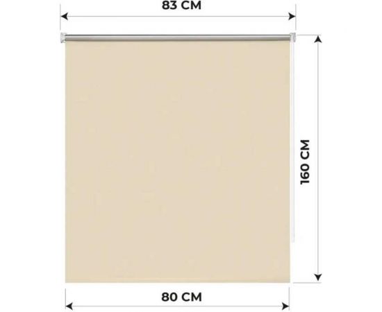 Рулонная штора Decofest Блэкаут Плайн Кремово-бежевый, 80x160 А0000018254 – изображение 3