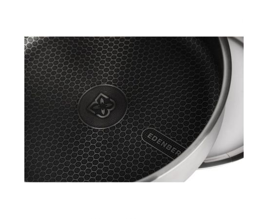 Глубокая сковорода Edenberg с крышкой 26 см нержавеющая сталь тефлон EB-14152 – изображение 4