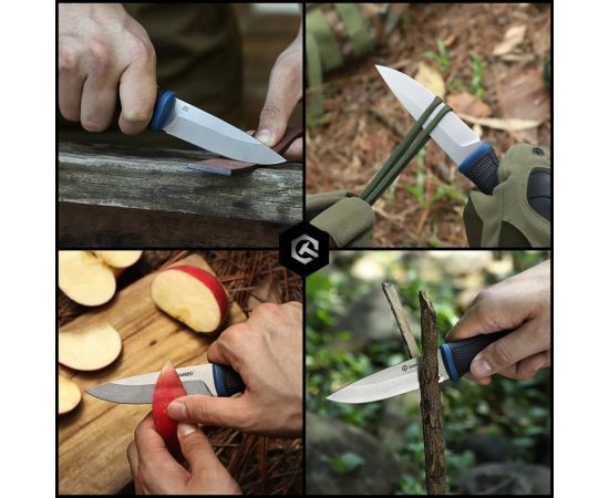 Нож Ganzo черный c оранжевым G806-OR – изображение 8