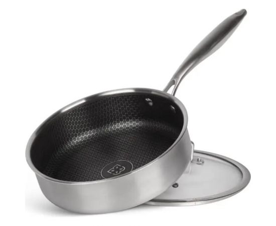 Глубокая сковорода Edenberg с крышкой 28 см нержавеющая сталь тефлон EB-14153 