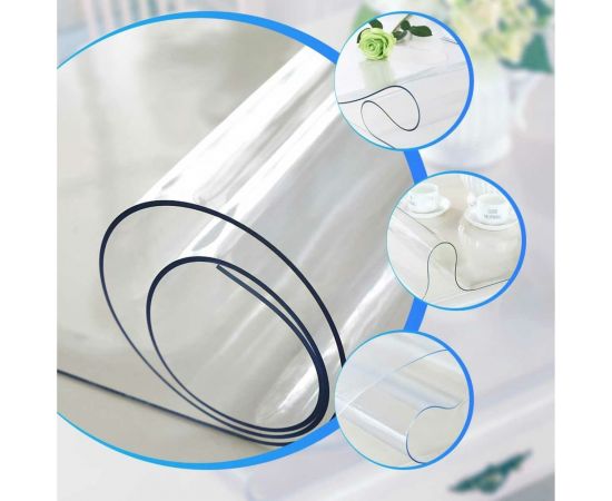 Скатерть Dasch Гибкое стекло 1 мм, размер 100x160 см, рифленая 10729 