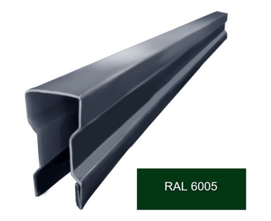 Заборная планка ТАВРОС 0.4х15х2000 мм, полиэстер, глянец, RAL 6005 зеленый мох 2000564 