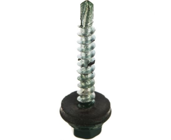 Кровельный саморез Качественный КРЕПЕЖ зеленый мох 4,8\35 RAL 6005 50 шт 0200105 КЧ 