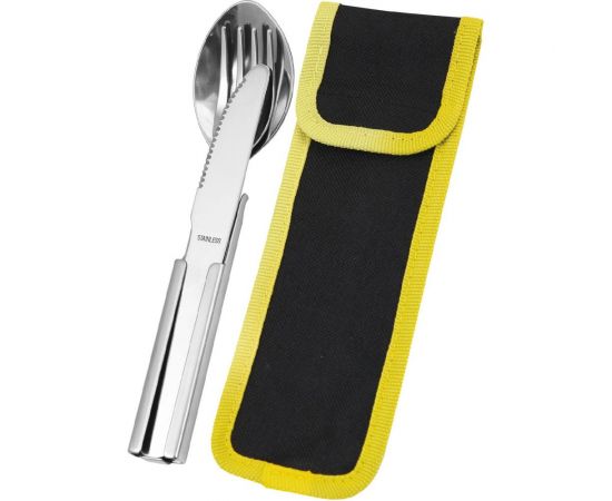 Набор Forester MOBILE ложка, вилка, нож, открывалка (16-18 см), в чехле, из нержавеющей стали MC-7 