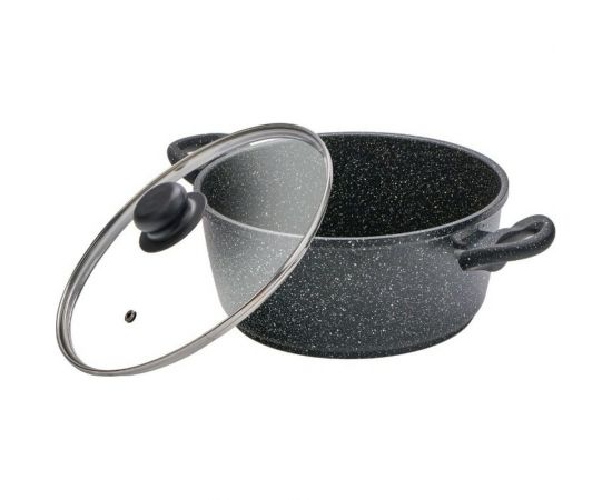 Кастрюля FERCASTI Megapolis 2 л, стеклянная крышка, литой алюминий, бакелитовые ручки F/СЗ-2Б 