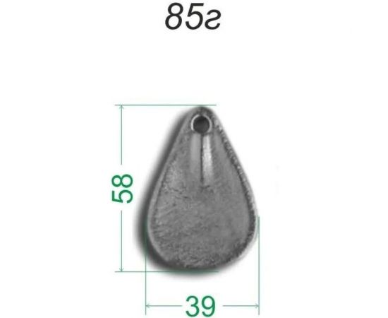 Груз Ложка, с ушком, 85 г, 20 шт. 04-004-08 – изображение 2