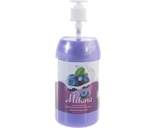 Жидкое крем-мыло Grass MILANA черника в йогурте 1000 мл с дозатором 126301 – изображение 2