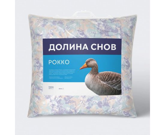 Подушка Ecotex Рокко пухо-перовая, пух 30%, перо 70%, 68x68, 70x70 ПРД77 – изображение 2