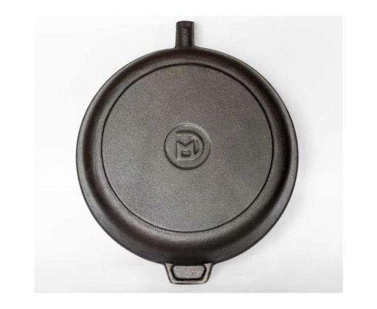 Блинная чугунная сковорода Davr Metall 22 см, со съемной ручкой блинная(22см) – изображение 3