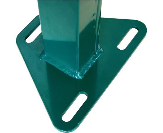 Столб Grand Line 62x55x2065 мм, на треугольном фланце, зеленый RAL 6005, 4 отверстия 2.03 190944 – изображение 3