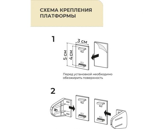 Платформа для крепления рулонных штор на глухую створку Decofest 4 шт. А0000032532 – изображение 3