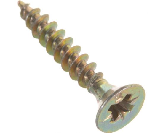 Потайной универсальный шуруп Метизный двор 4,0x25, желтый, 1000 шт. 4607159063250 – изображение 4