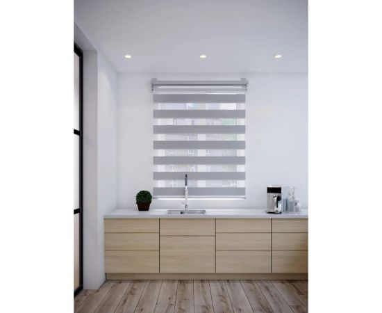 Рулонная штора Decofest Бейс день/ночь, Серый, 80x160 А0000030633 – изображение 5