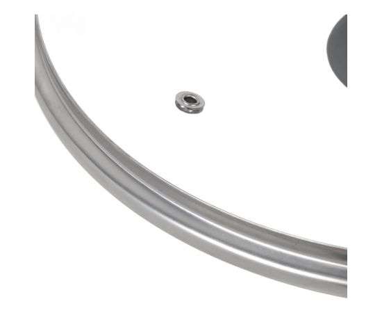 Крышка для посуды DANIKS стекло, 20 см, металлический обод, кнопка бакелит, черный, д4120ч 430301 – изображение 5