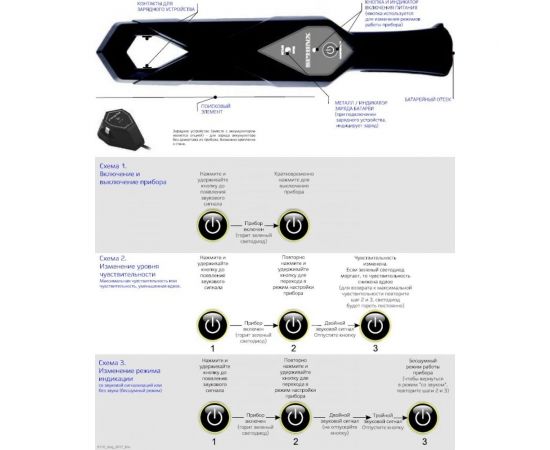 Ручной досмотровый металлодетектор SPHINX ВМ-611х – изображение 5