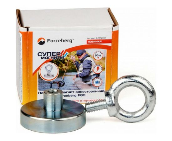 Поисковый односторонний магнит Forceberg F80, сила сцепления 90 кг 9-2012032 – изображение 5