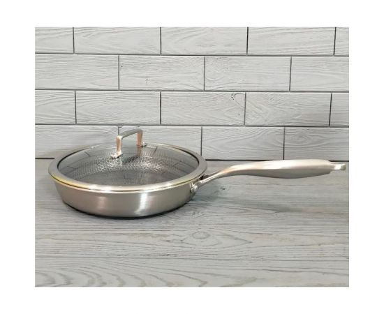 Сковорода Edenberg с крышкой 26 см нержавеющая сталь, тефлон EB-13024 – изображение 7