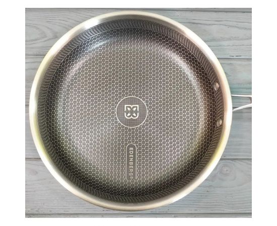 Сковорода Edenberg с крышкой 26 см нержавеющая сталь, тефлон EB-13024 – изображение 9