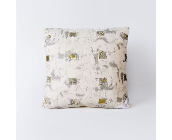 Подушка Ecotex Арго овечья шерсть, стеганый чехол 100% хлопок, 70x70 ПАР77 